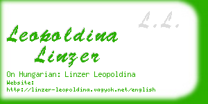 leopoldina linzer business card
